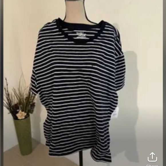 NWT 3X blue striped t shirt 1147 - Picture 1 of 4